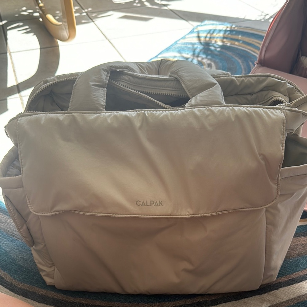 Like New- Calpak Cream Baby Tote Bag